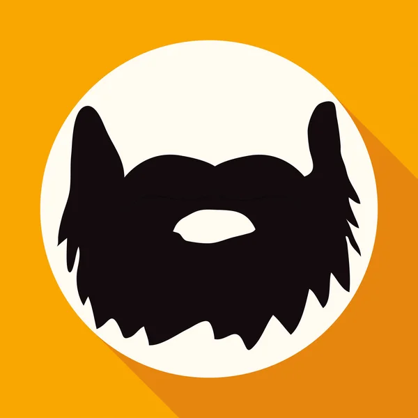 Icon of hipster style,  beard — Stock Vector