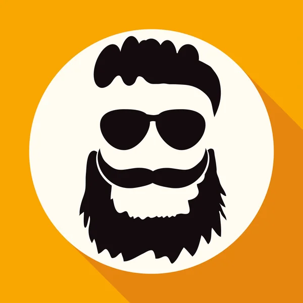 Icon of man with  beard — Stock Vector