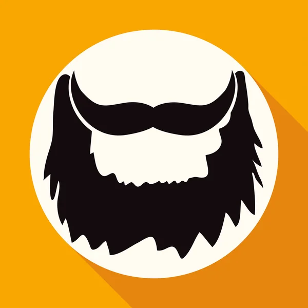 Icon of hipster style,  beard — Stock Vector