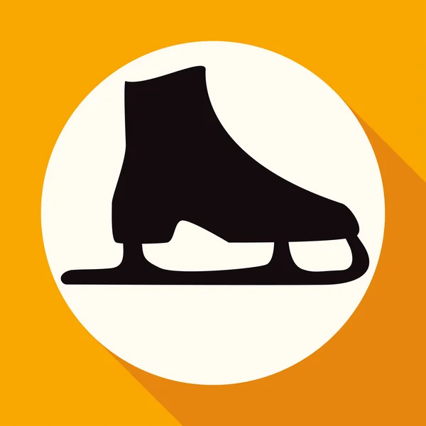 Icona di pattinaggio su ghiaccio, sport — Vettoriale Stock