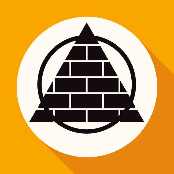 Icon of Pyramid with circle