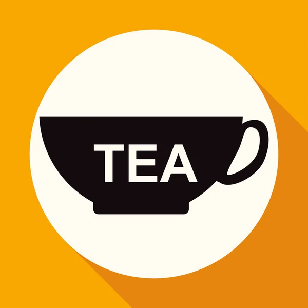 Ícone de xícara, chá — Vetor de Stock