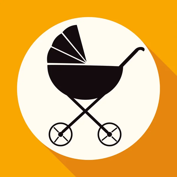 Baby carriage, pram icon — Stock Vector