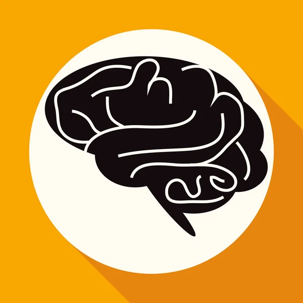 Icono del cerebro, la mente, el pensamiento — Archivo Imágenes Vectoriales
