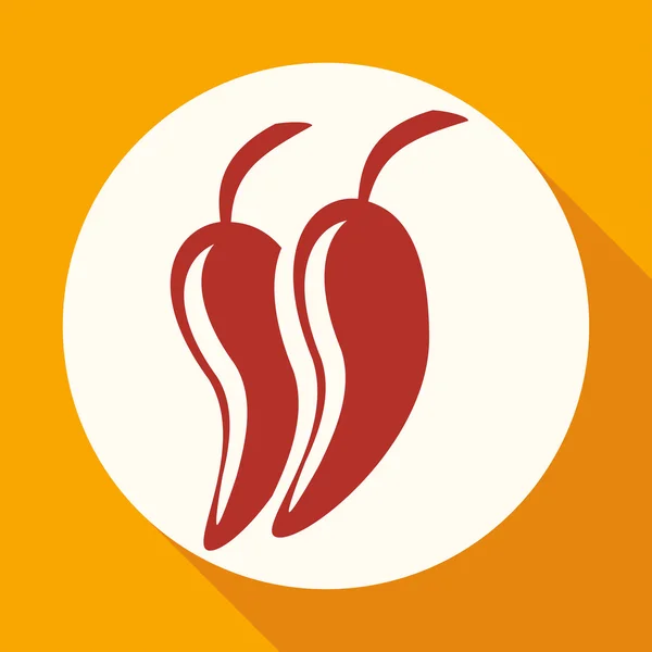 Icon of hot chili pepper — Stock Vector