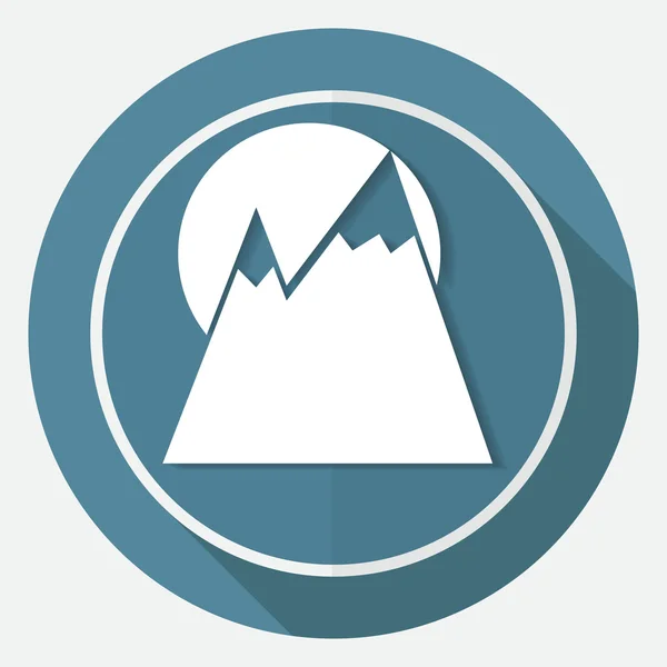 Montagne, nature, icône du voyage — Image vectorielle