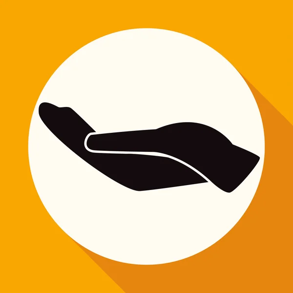 Pictogram van een hand houden, bieden — Stockvector