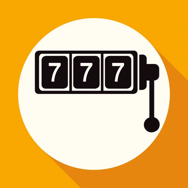 777, ranuras, icono del juego — Vector de stock