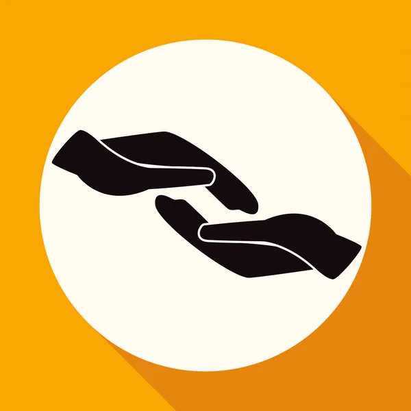 Caring hands, help icon — Stock Vector