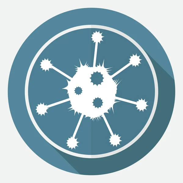 Icona di batteri, Virus — Vettoriale Stock
