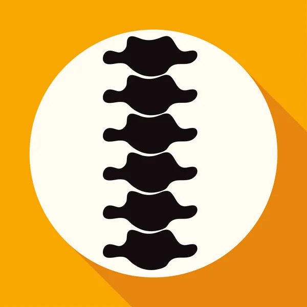 Icona della diagnostica della colonna vertebrale, medicina — Vettoriale Stock