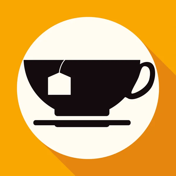 Pictogram van cup, thee, koffie — Stockvector