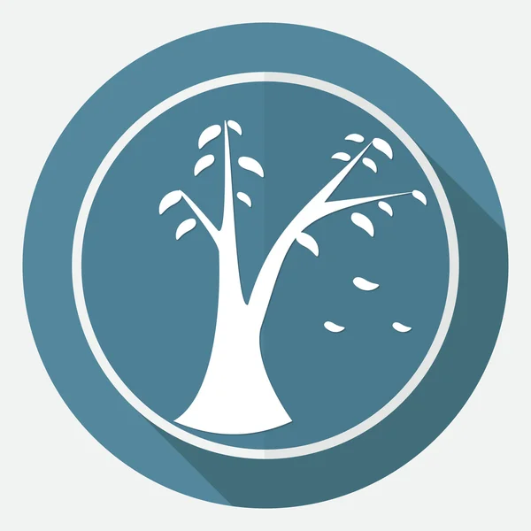 Icône de feuilles d'arbres, nature — Image vectorielle