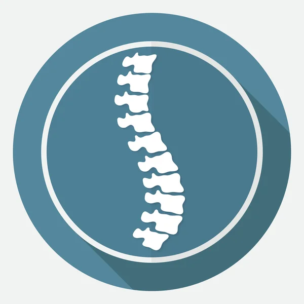 Ícone de diagnóstico da coluna vertebral, medicina —  Vetores de Stock