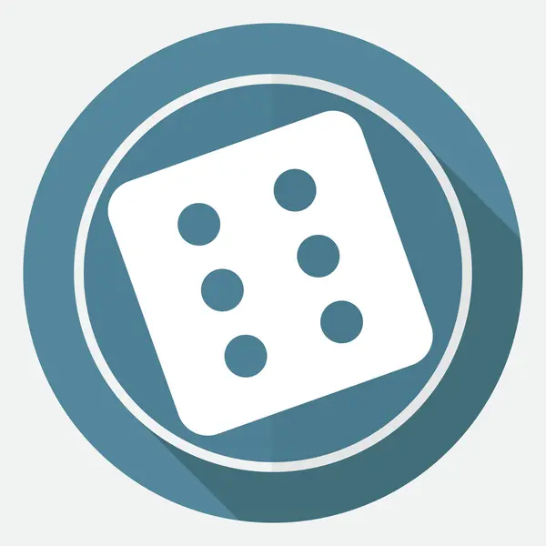 Dice, gambling icon — Stock Vector