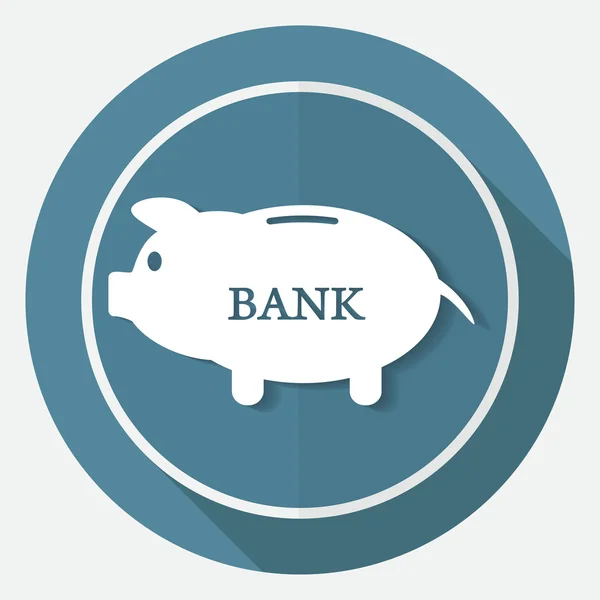 Piggybank, ícone das finanças — Vetor de Stock