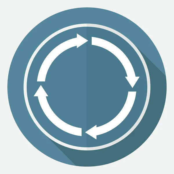 Arrows in circle, cycle icon — Stock Vector