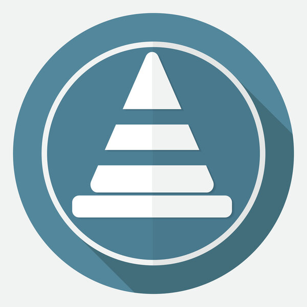 Icon of traffic cone, road