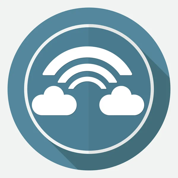 Inalámbrico, wifi, icono de la nube — Vector de stock