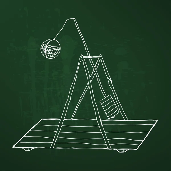 Illustration de doodle Catapulte — Image vectorielle