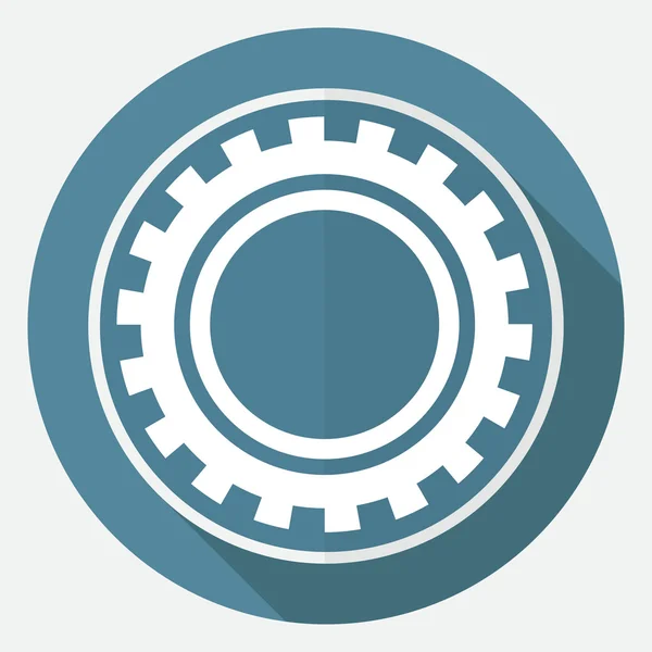 Icon gears on white circle — Stock Vector
