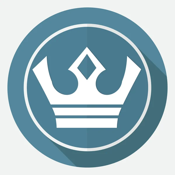 Icon Crown on white circle — Stock Vector