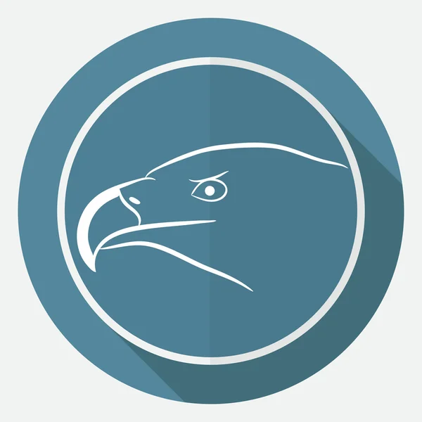 Icon eagle on white circle — Stock Vector