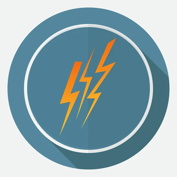 Pictogram Lightning arrowon witte cirkel — Stockvector