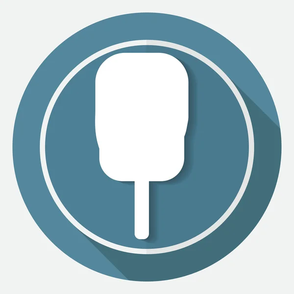 Crème glacée sur cercle blanc — Image vectorielle