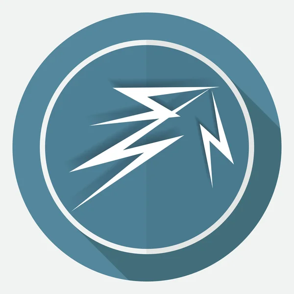 Pictogram Lightning arrowon witte cirkel — Stockvector