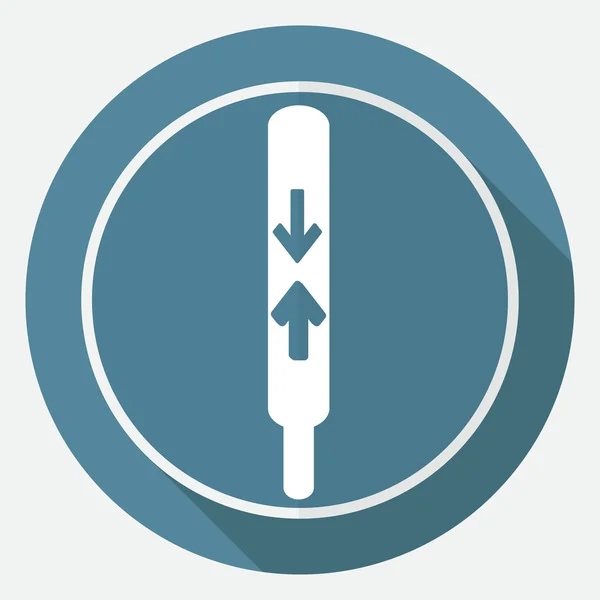 Thermometer pictogram op witte cirkel — Stockvector