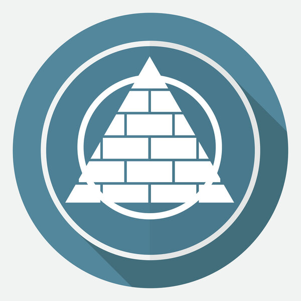 Icon Pyramid on white circle