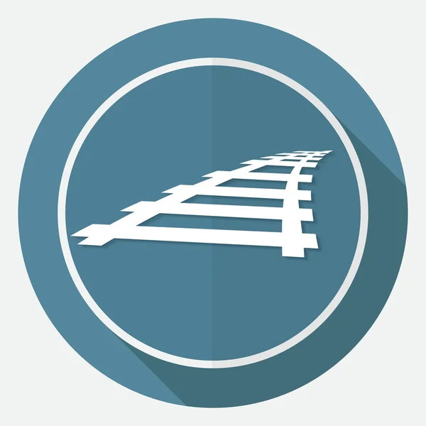 Icona Ferrovia su cerchio bianco — Vettoriale Stock