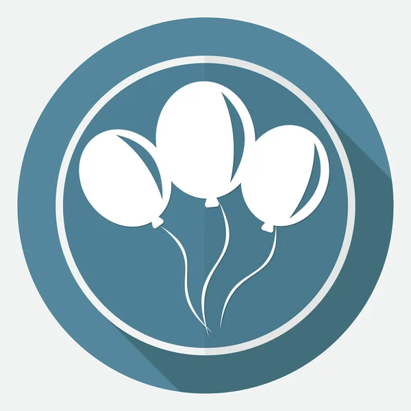Balloon icon on white circle — Stock Vector