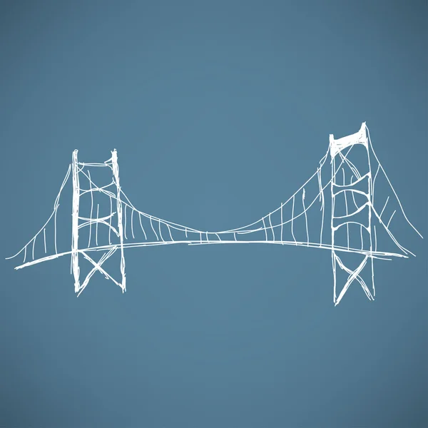 Bridge skiss symbol — Stock vektor