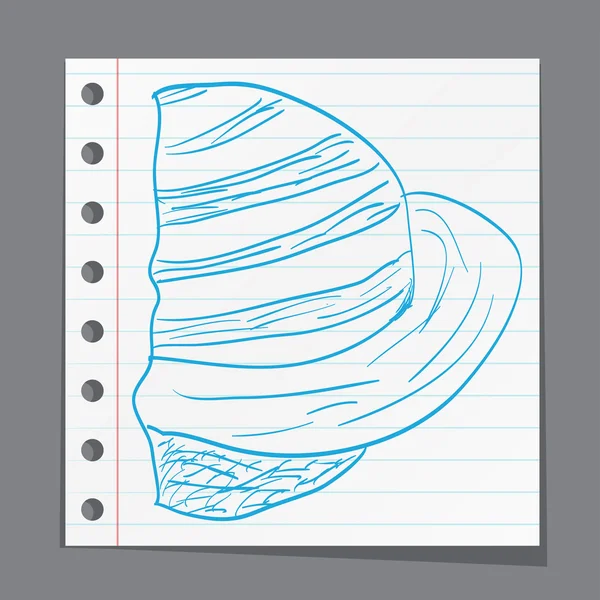 Stile di schizzo stella Saturno — Vettoriale Stock