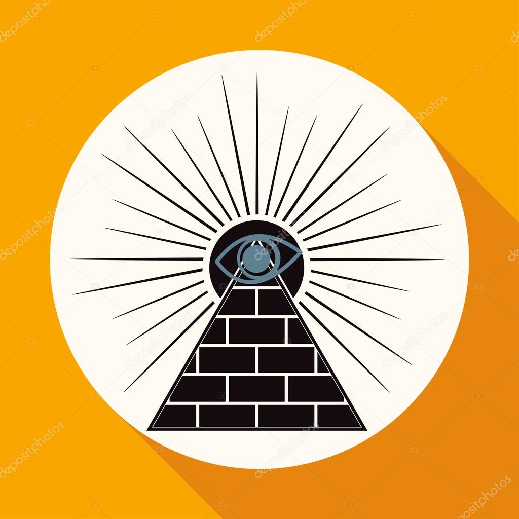 Icon of Pyramid with eye sign