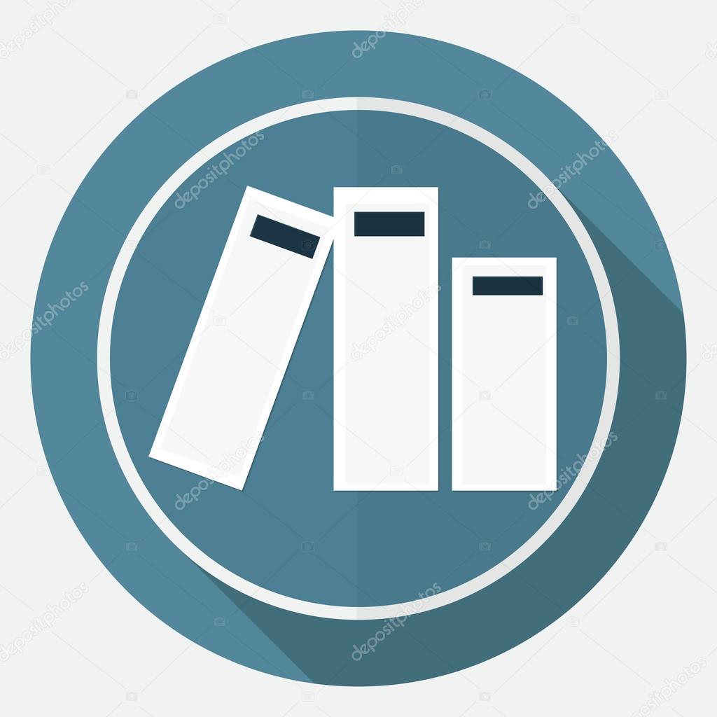 Books, folders, accounting icon