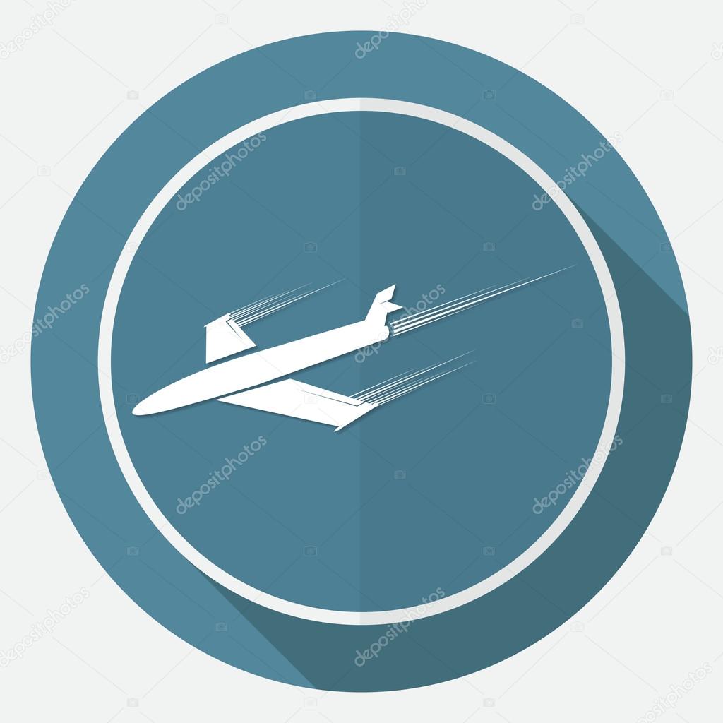 Airplane, transport, travel icon