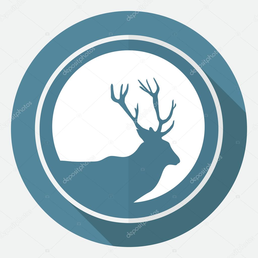 Icon Deer on white circle