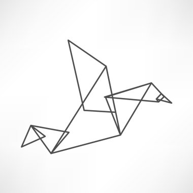kağıt origami kuş simgesi