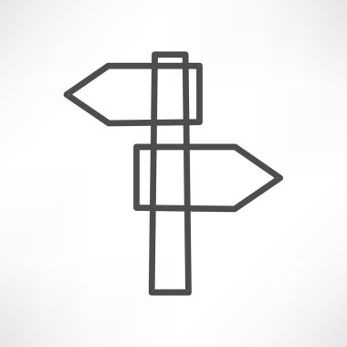 Boş yol işareti simgesi