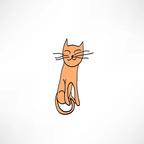 Amuzantă pisică desene animate — Vector de stoc