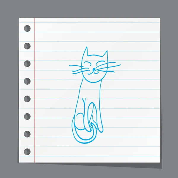 Amuzantă pisică desene animate — Vector de stoc