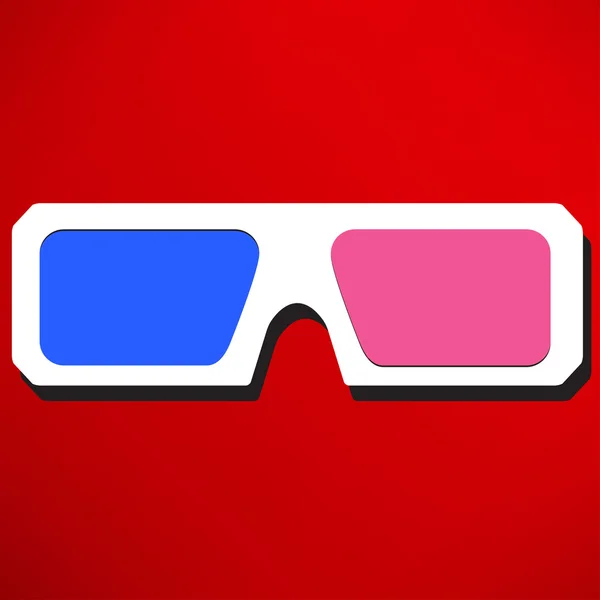 Icono de gafas 3d, cine — Archivo Imágenes Vectoriales