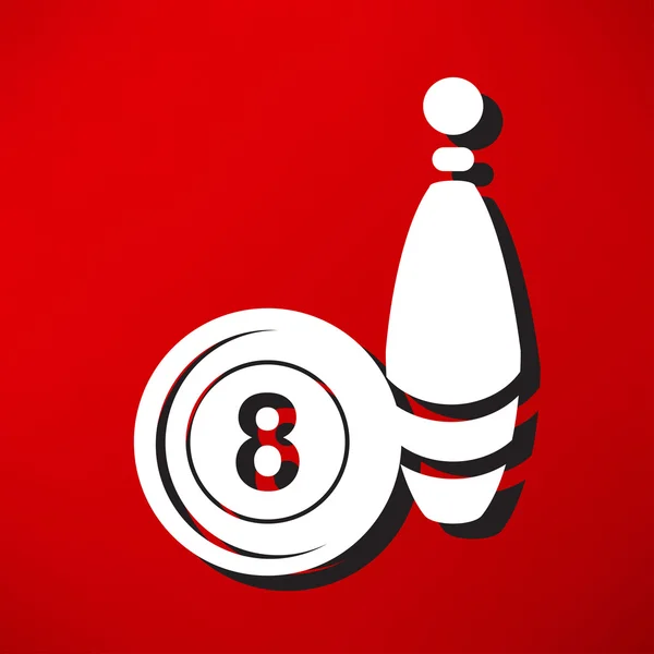 Bowling, ícone do jogo — Vetor de Stock