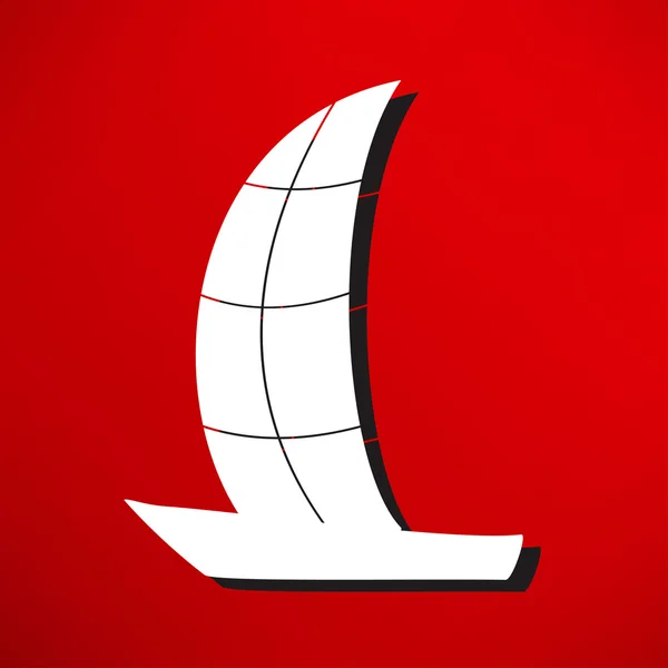 Ikone der Yacht, Verkauf, Reise — Stockvektor