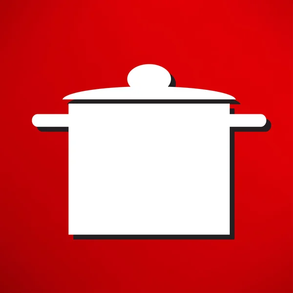 Кастрюля, кастрюля, кухня, икона повара — стоковый вектор