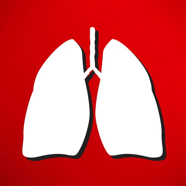 Pulmones humanos, icono de medicina — Vector de stock