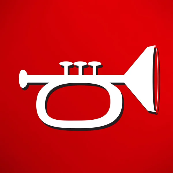 Икона трубы, музыка — стоковый вектор